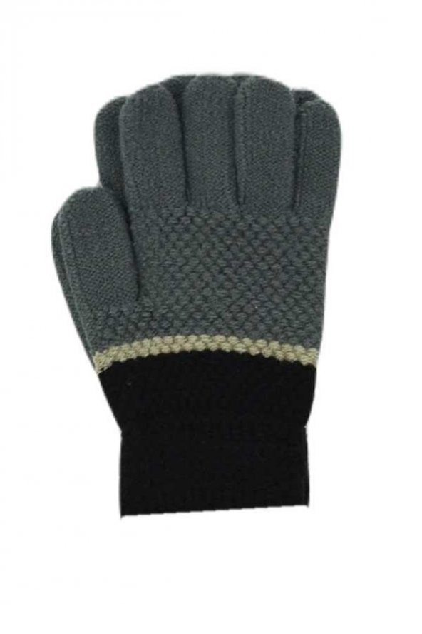 Kitti Erkek Çocuk İki Renk Ekstra Yumuşak Doku Örme Eldiven (K-2230-06) - 5