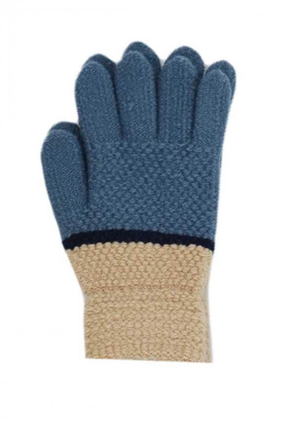 Kitti Erkek Çocuk İki Renk Ekstra Yumuşak Doku Örme Eldiven (K-2230-06) - 8