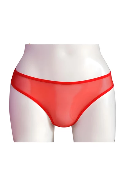 Helena Paris Kadın Transparan Taşlı Dantel Detaylı Tanga Slip (2749) - 3