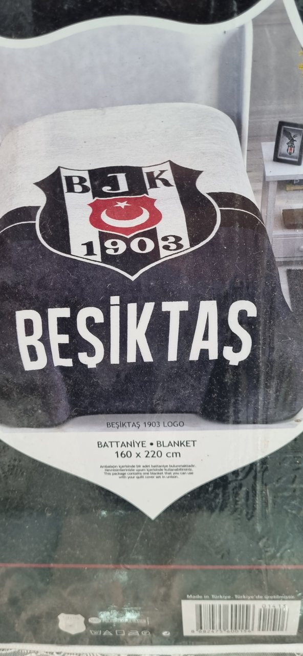 Beşiktaş 1903 Logo Lisanslı Yeni Sezon Tek Kişilik Battaniye - 2