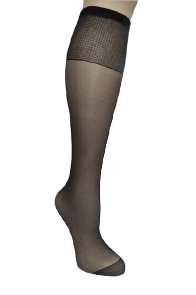 Kadın Diz Altı Pantolon Çorabı 12 li 20 Den Mat Burnu Takviyeli Dayanıklı Esnek Müjde - - 5