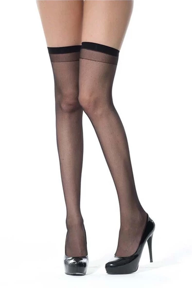 Kadın Diz Üstü Çorap 24 lü 20 Den İnce Mat Burnu Takviyeli Lastikli  Müjde  - - 6