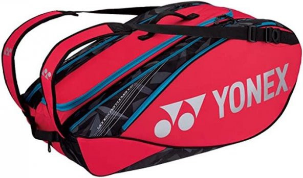 Yonex Pro 92229 Tango Kırmızı Tenis Çantası 9 Raketli Ayakkabı Bölmeli