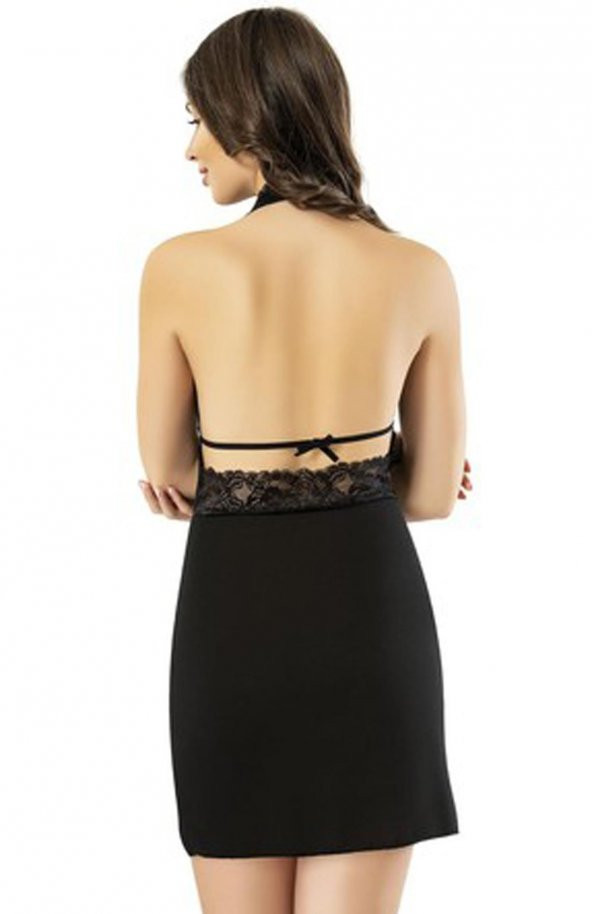 Kota Bayan Boyundan Askılı Külot Gecelik Takımı (6395) - 6