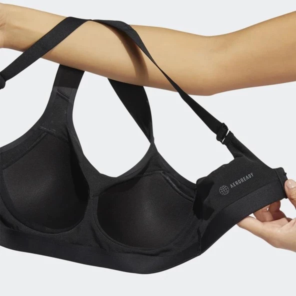 Adidas HF2297 Impact Training Yüksek Destekli Spor Bra Siyah - 7