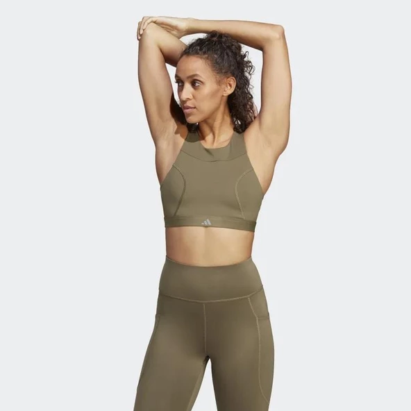 Adidas HR9656 Running Medium Pedli Spor Bra Haki - 4