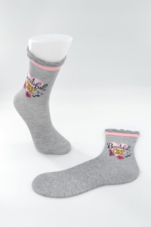 Ekinoks Rexus Dudak Desenli Kız Çocuk Soket Çorap - 3