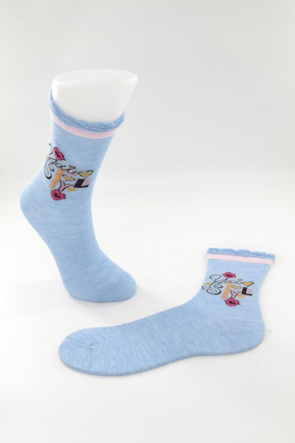 Ekinoks Rexus Dudak Desenli Kız Çocuk Soket Çorap - 4
