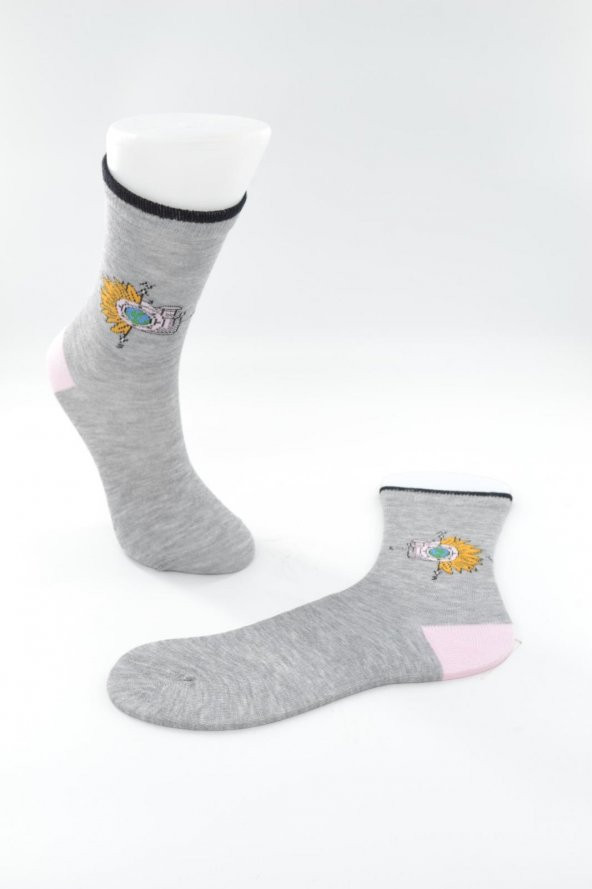 Ekinoks  Paula Kamera Desenli Kız Çocuk Soket Çorap - 2