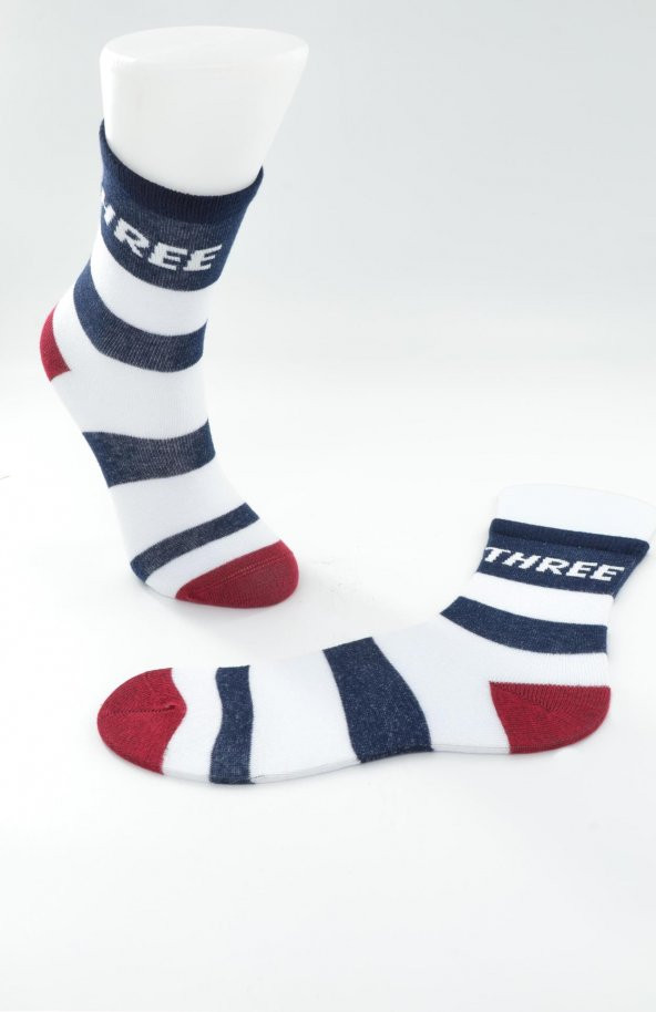 Ekinoks Three Yazılı Erkek Çocuk Soket Çorap - 2