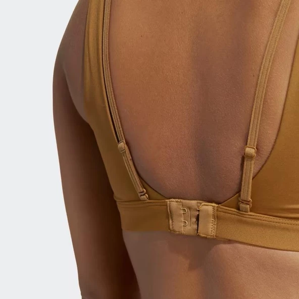 Adidas HR9733 Powerimpact Luxe Medium Kahverengi Kadın Sporcu Sütyeni - 6