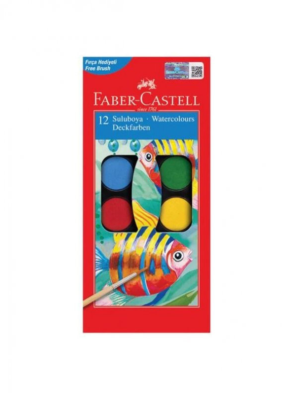 FABER CASTELL SULU BOYA KÜÇÜK BOY 12 RENK