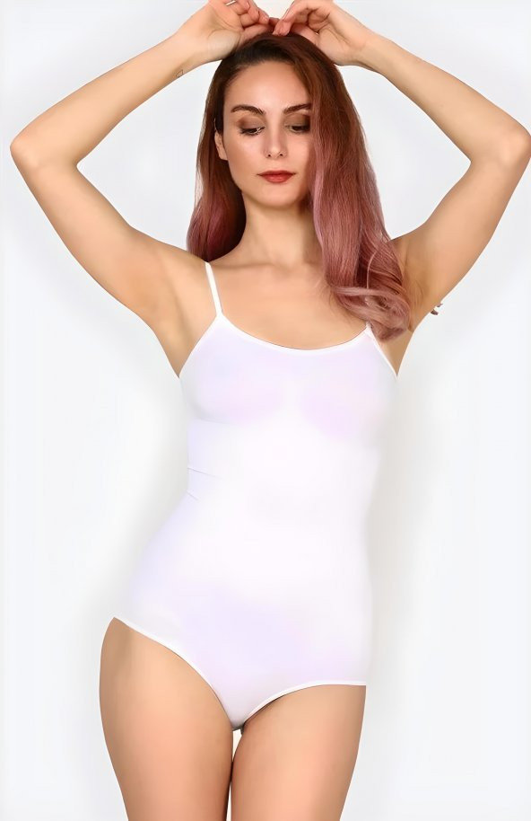Layza Form 17500 Kadın İz Yapmaz İnce Askılı Mikro Elyaf Boy Body Korse