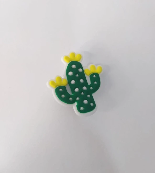 Terlik Ayakkabı Sandalet Tokası Silikon Kaktüs Terlik Süsü Aksesuar - 2