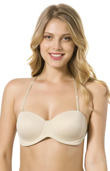 Le Jardin 7042-B Destekli-Balenli Micro Sırtı Şeffaf Sütyen - 5