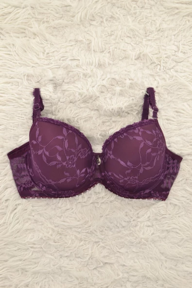 Le Jardin 7012-B Desteksiz-Balenli Dantel Kaplı Sütyen - 6