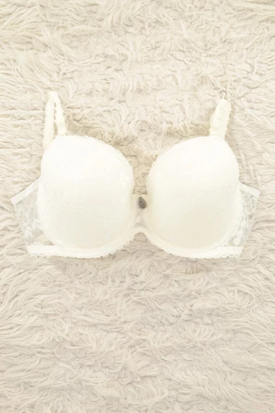 Le Jardin 7012-B Desteksiz-Balenli Dantel Kaplı Sütyen - 5