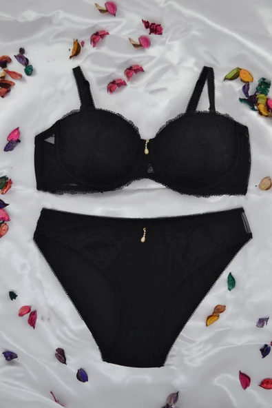 Le Jardin 5155-B Desteksiz-Balenli Silikon Nicolina Sütyen Takımı - 5