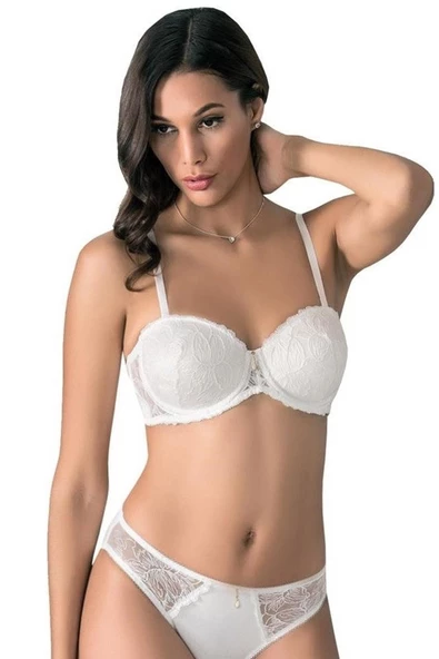 Le Jardin 5155-B Desteksiz-Balenli Silikon Nicolina Sütyen Takımı - 3