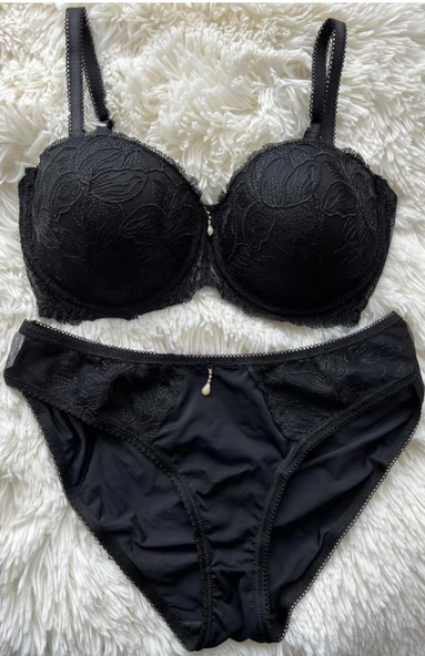 Le Jardin 5155-B Desteksiz-Balenli Silikon Nicolina Sütyen Takımı - 4