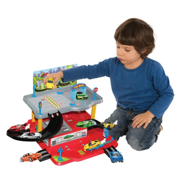 2 Katlı Araç Otopark Oyun Garaj Seti - 4