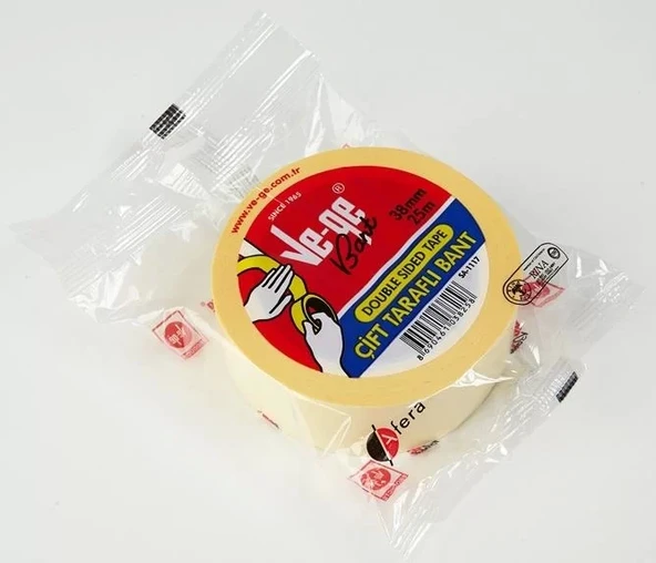 VeGe Çift Taraflı Bant (36 mm x 25 m)