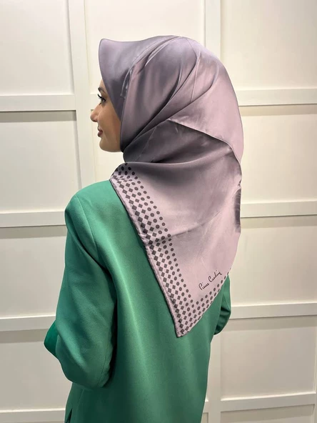 Pierre Cardin Kampanyalı Sezonsuz Sura (Krep Saten) İpek Eşarp 8473230  FÜME - Resim 2