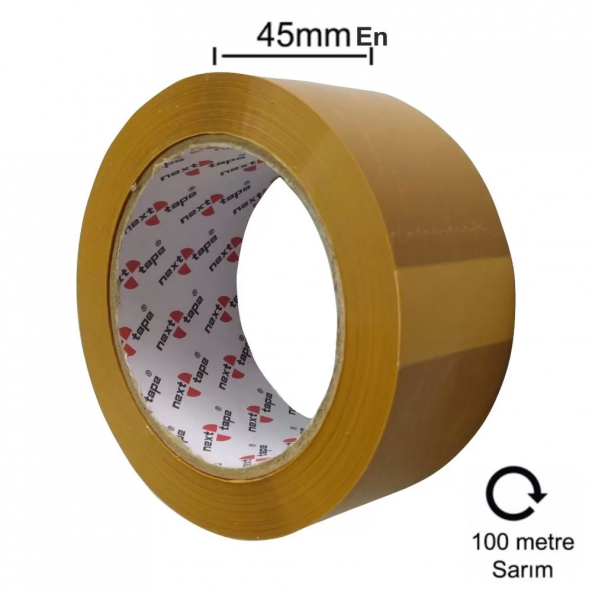 Next Tape Koli Bandı Taba Kahverengi 45 Mm X 100 Mt