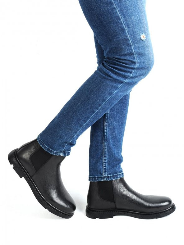 MP 212-4405M %100 Deri Fermuarlı Kışlık Erkek Bot - Resim 7