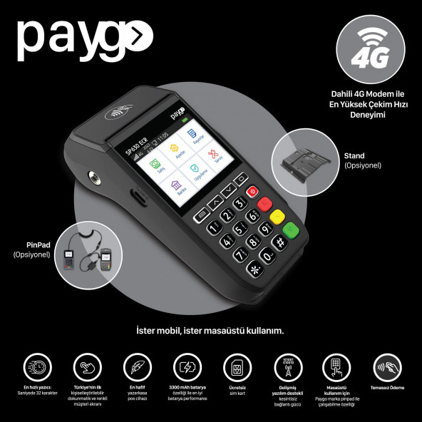 PAYGO SP630 4G YENİ NESİL YAZARKASA