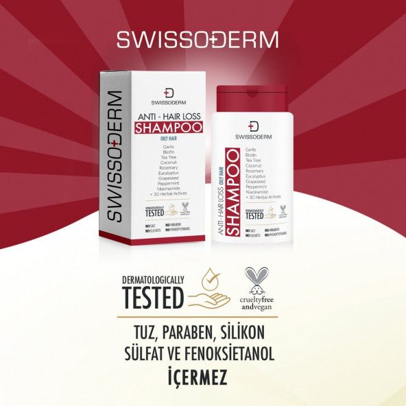 Swissoderm Dökülme Karşıtı Şampuan Yağlı Saçlar (300 ml) - 2