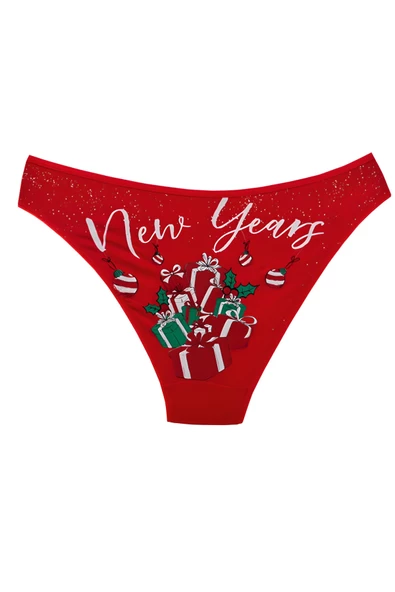 Helena Paris Kadın New Year Yazılı Hediye Paketi Baskılı Yılbaşı Külot Slip (2771) - 2