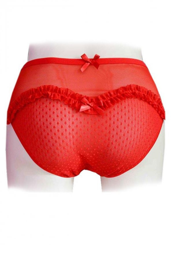 Helena Paris Kadın Transparan Puantiye Detaylı Kurdeleli Büyük Beden Bato Külot (2774) - 3