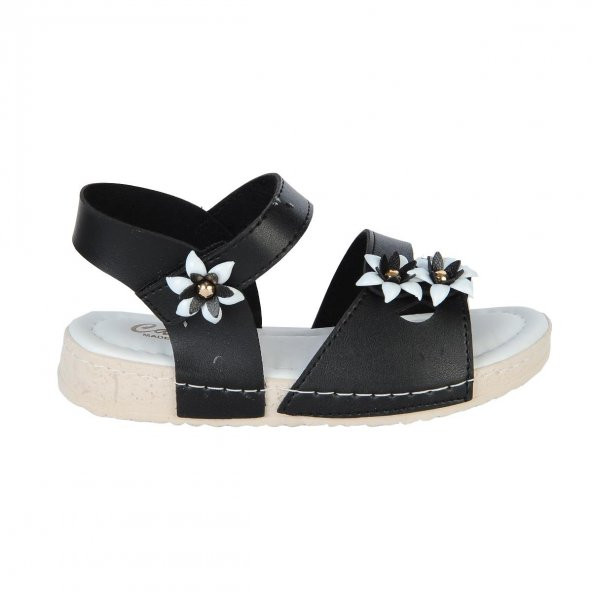 Poliva 2455 Siyah Yazlık Kız Çocuk Sandalet Ayakkabı