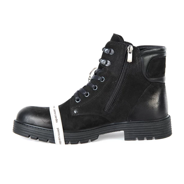 Pierre Cardin 77648 Nubuk Siyah %100 Deri Kışlık Erkek Bot - 3