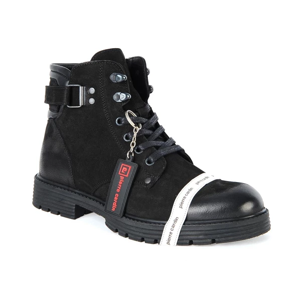 Pierre Cardin 77648 Nubuk Siyah %100 Deri Kışlık Erkek Bot - 2