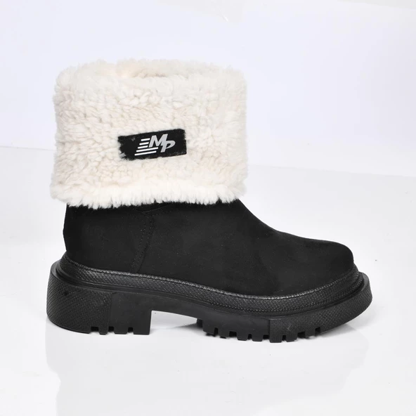 MP 222-2745 Termal Kürklü Kadın Düz Bot Ayakkabı - Resim 8