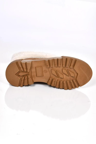MP 222-2745 Termal Kürklü Kadın Düz Bot Ayakkabı - Resim 5