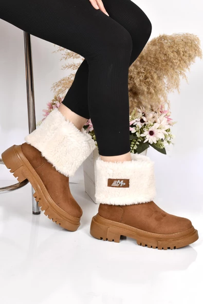 MP 222-2745 Termal Kürklü Kadın Düz Bot Ayakkabı ürün görseli