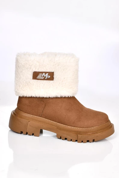 MP 222-2745 Termal Kürklü Kadın Düz Bot Ayakkabı - Resim 3