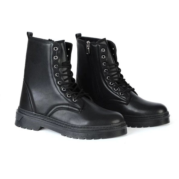 Wanetti Z.901 Kürklü Kışlık Kadın Düz Bot - Resim 5