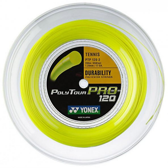 YONEX POLY TOUR PRO 120-2 (200m) TENİS KORDAJI - SARI