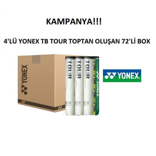 YONEX TB TOUR TENİS TOPU 72Lİ PAKET-KAMPANYALI
