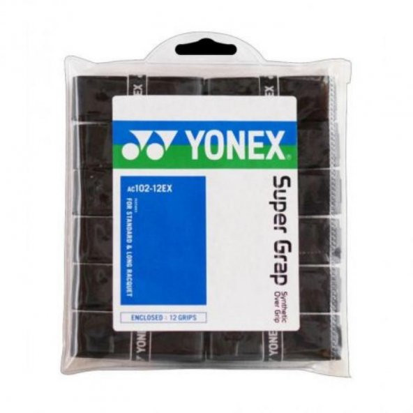 YONEX AC 102-12 (12Lİ) SİYAH SUPER GRIP