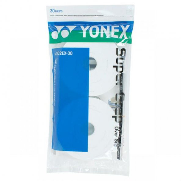 YONEX AC 102-30 (30LU) SUPER GRIP - BEYAZ