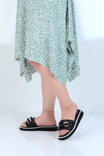 Apella 481-1 Elegant Günlük Kadın Düz Terlik - 3