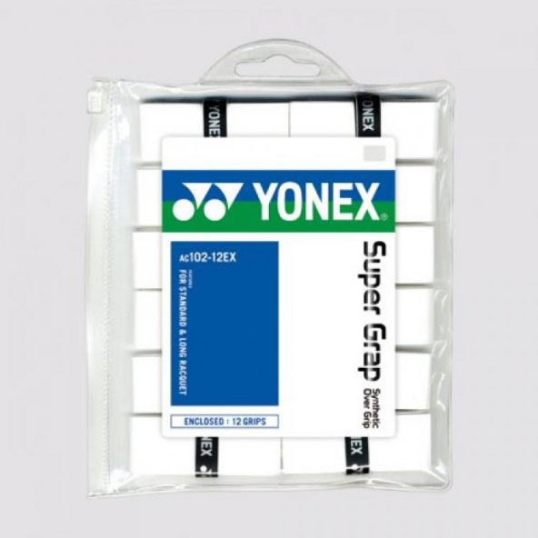 YONEX AC 102-12 (12Lİ) BEYAZ SUPER GRIP
