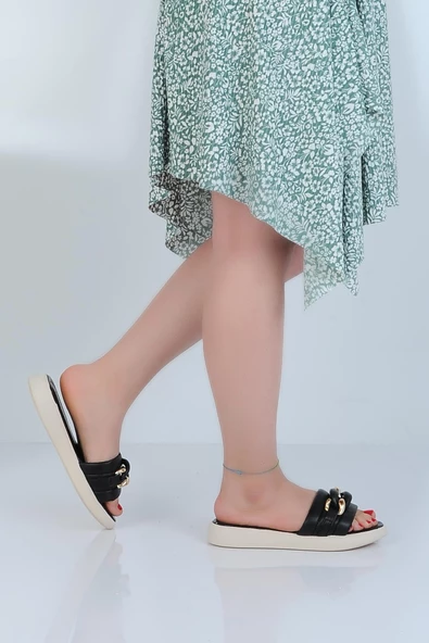 Ayakcenter 5540 Siyah Günlük Kadın Düz Terlik ürün görseli