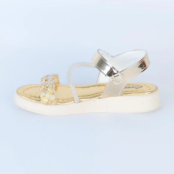 Poliva 4560 Düz Simli Kız Çocuk Sandalet - 2