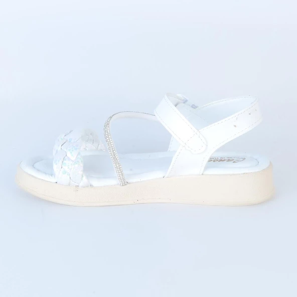 Poliva 4560 Düz Simli Kız Çocuk Sandalet - 5